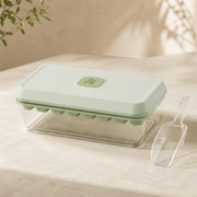 Noruva matcha green 32-grid press ice tray with storage box and scoop