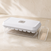 Noruva glacier white 32-grid press ice tray with storage box and scoop