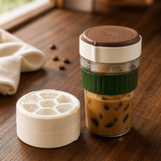 Noruva iced coffee bottle with matching ice tray