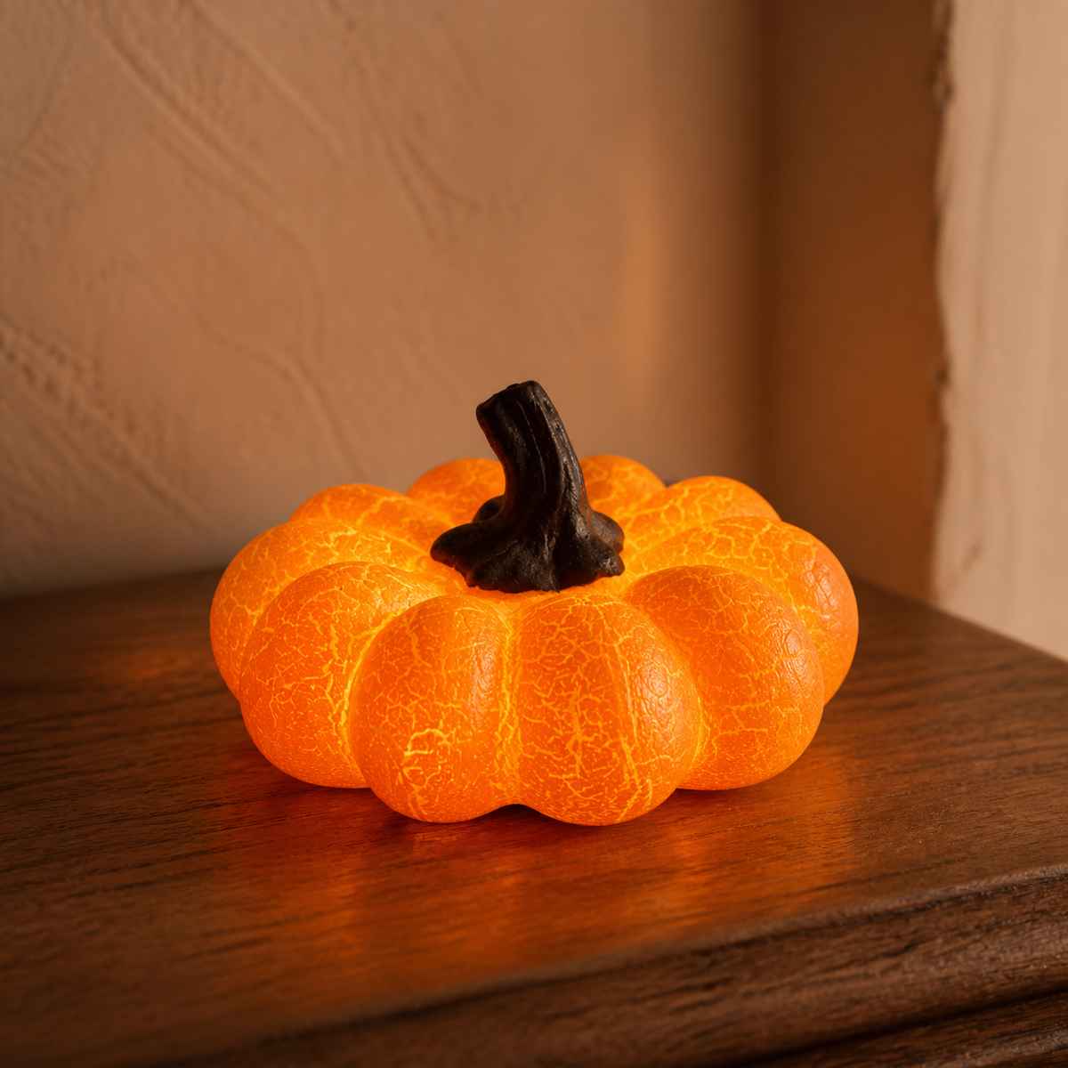Noruva small low-profile glowing pumpkin lamp