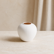 Noruva Ivory Round sculptural ceramic vase